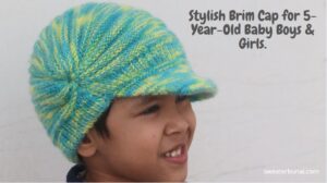 Knit woolen baby brim cap for 5 years old Boys & girls