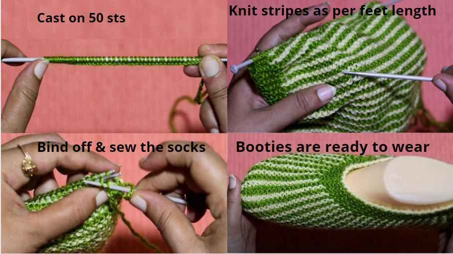 ladies booties knitting design image
