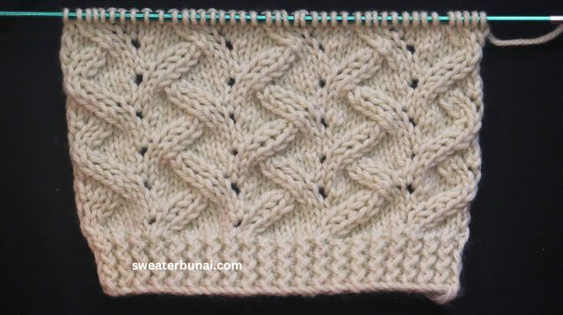 Cable-lace knitting pattern