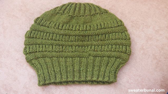 Easy Men’s Slouchy Hat Knit Pattern for Beginners Using Straight Needles