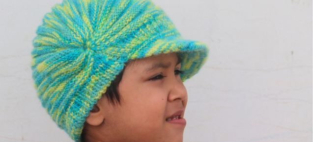 4 to 5-Year-Old Baby Visor Hat Knitting Pattern