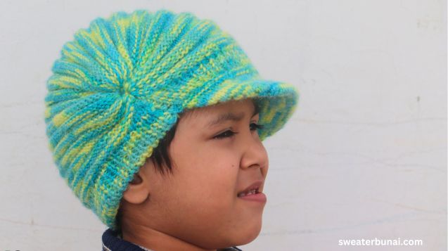 4 to 5-Year-Old Baby Visor Hat Knitting Pattern