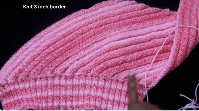 How to knit border on hat for beginners step by step