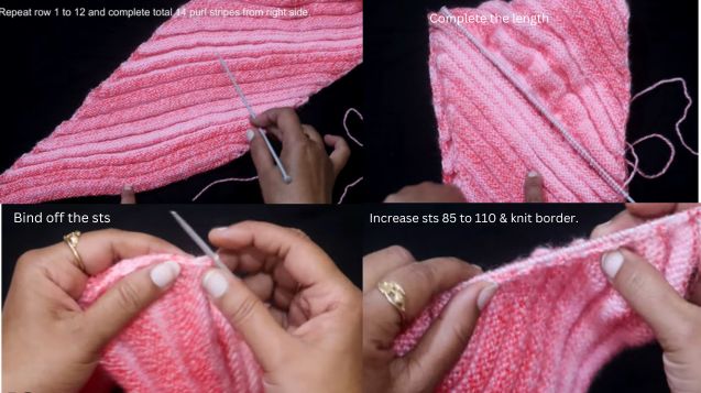 beginner hat knitting pattern with knit purl stitches