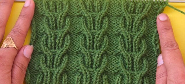 Side-by-Side Seed Stitch Cable Knit Pattern