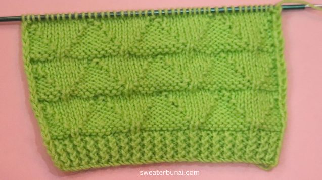 Triangle Knit Purl Stitch knitting Patterns