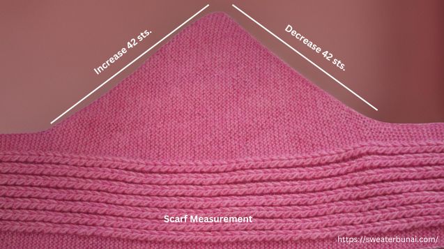 Increasing and Decreasing Stitches in a Scarf