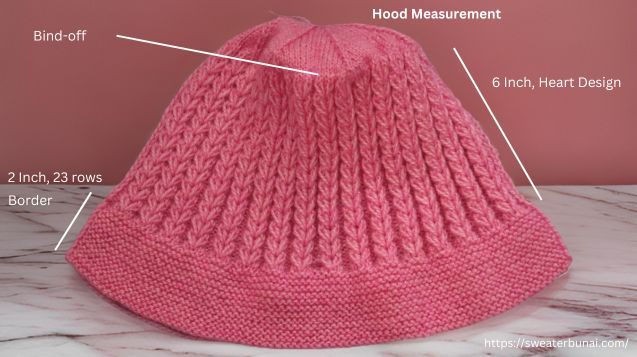 Woolen Hooded Scarf Measurement Details