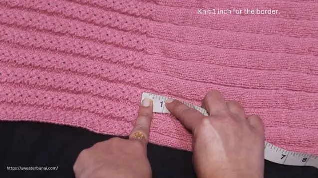 Little Hearts Hat Knitting Pattern by Sunayana Negi: A Simple and Cozy Winter Project. 3 Border knitting measurement